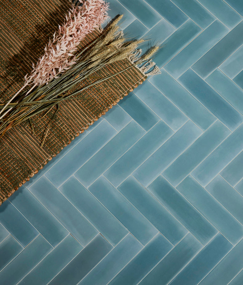 Medina Brick Porcelain Aqua 28cm