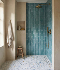 Medina Brick Porcelain Aqua 28cm