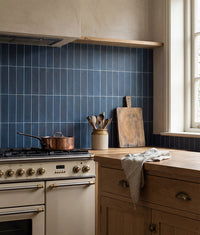 Medina Brick Porcelain Navy Blue 28cm Sample