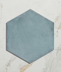 Medina Hexagon Porcelain Aqua 16cm