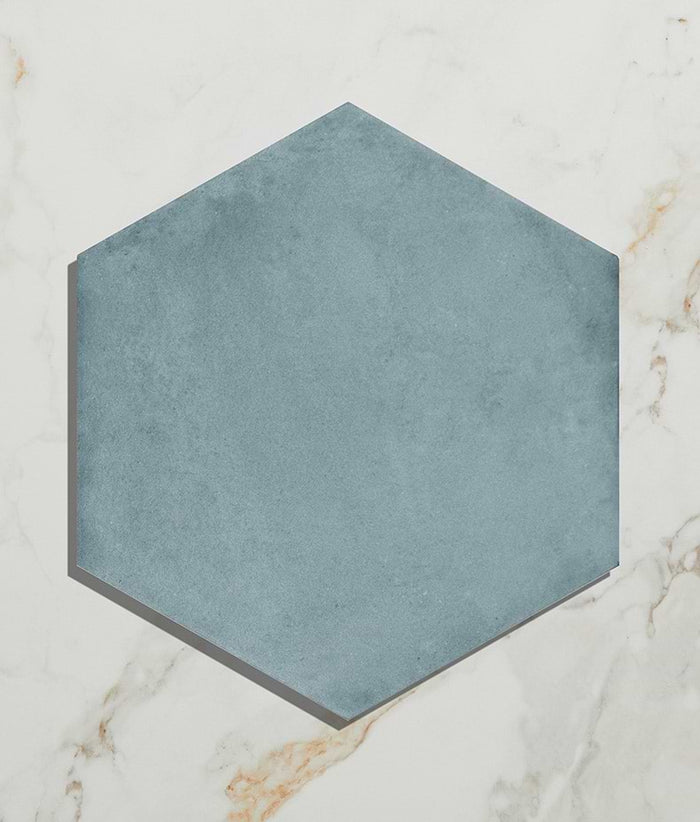 Medina Hexagon Porcelain Aqua 16cm Sample