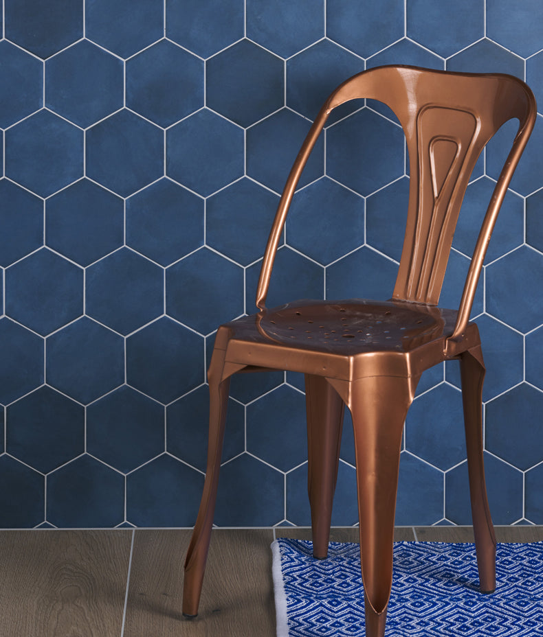 Medina Hexagon Porcelain Navy Blue 16cm