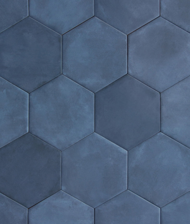 Medina Hexagon Porcelain Navy Blue 16cm Sample