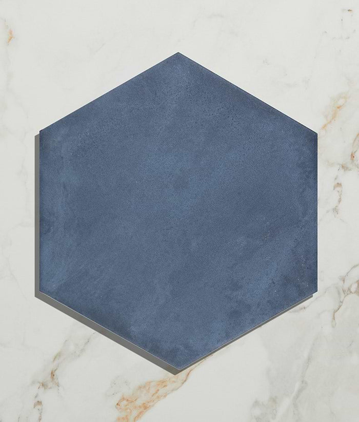 Medina Hexagon Porcelain Navy Blue 16cm