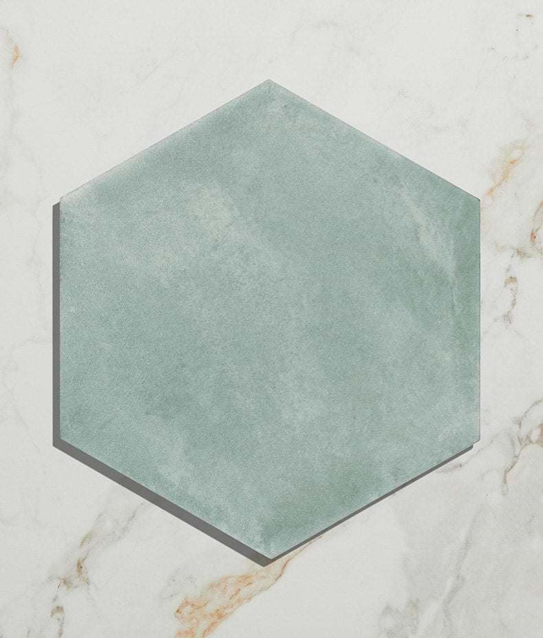 Medina Hexagon Porcelain Salvia 16cm Sample