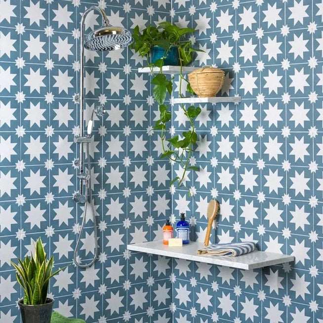 Memphis, Denim, £65.40/ M2 Blue Tile Decorative Tiles Porcelain Decorative Tiles Ca Pietra