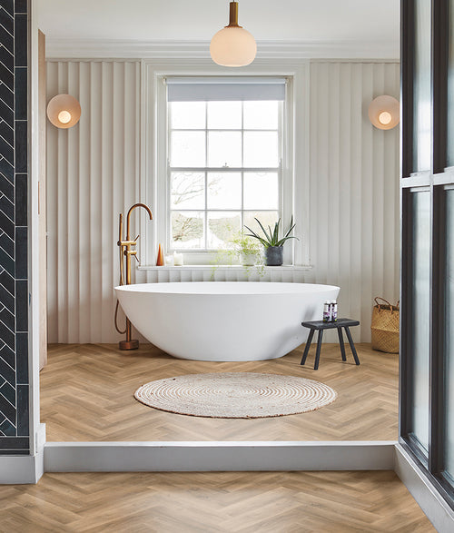 Minerale New Forest Burley Herringbone B Click Tiles 15.3x61cm