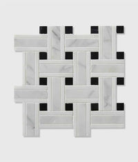 Zen Marble Honed Finish Grand Basket Weave 32.5cm Sample