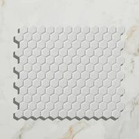 Mono Hex, Blanc, £118.96/ M2 Mosaic Tiles White Tile Ca Pietra