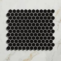 Mono Hex, Noir, £118.96/ M2 Black Tile Mosaic Tiles Ca Pietra