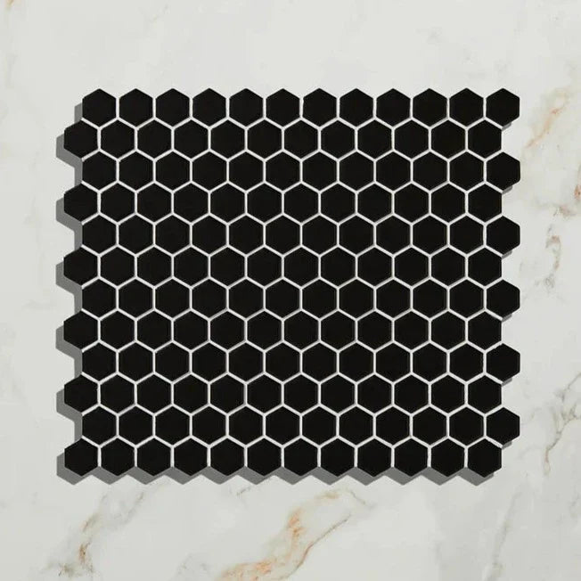 Mono Hex, Noir, £118.96/ M2 sample Sample Ca Pietra Sample