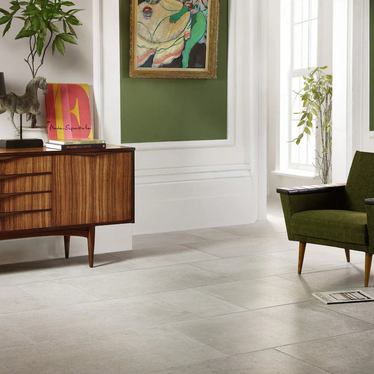 Fired Earth Montpellier Portes 90 x 60 Limestone Effect Porcelain Tile