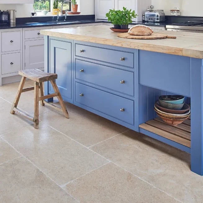 Calcot Limestone Tumbled Finish, £87.50/ M2 Cream Tile Limestone Tiles Ca Pietra