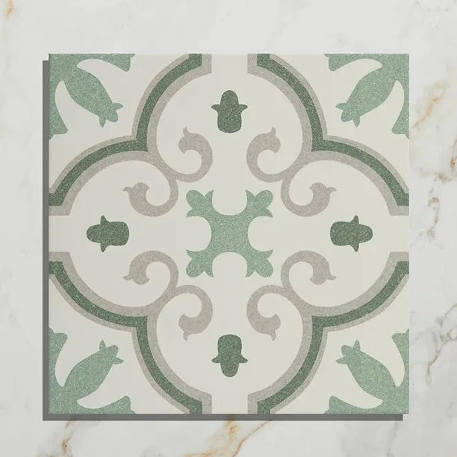 Moroccan Impressions, Amina Green, £75.46/ M2 Decorative Tiles Green Tile Porcelain Decorative Tiles Ca Pietra