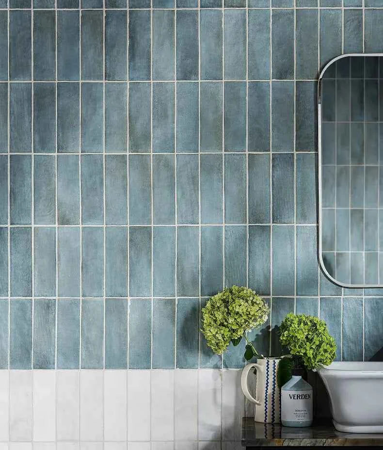 Ca Pietra Oasis Veloute Ceramic Powder Blue Matt 6.5x20cm