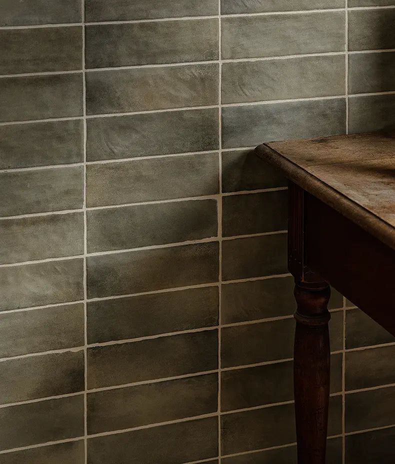 Oasis Veloute Ceramic Sage Matt 6.5x20cm Sample