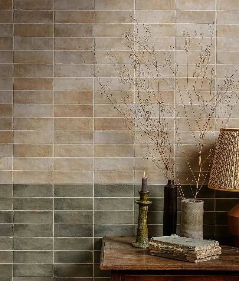 Oasis Veloute Ceramic Sage Matt 6.5x20cm Sample