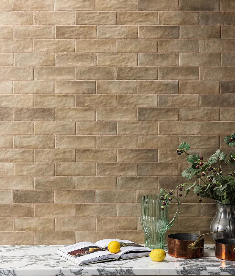 Oasis Veloute Ceramic Tan Matt 6.5x20cm Sample