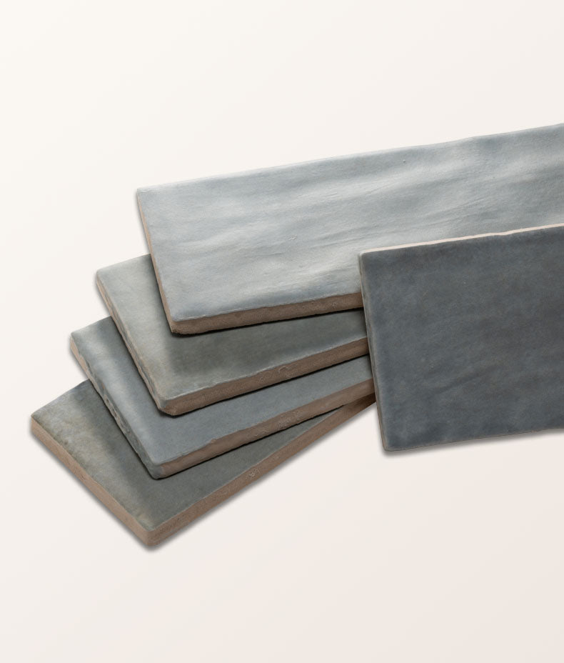 Oasis Veloute Ceramic Powder Blue Matt 6.5x20cm