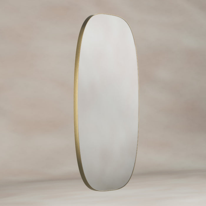 Oslo Barrel Mirror 45x80cm - Brushed Brass