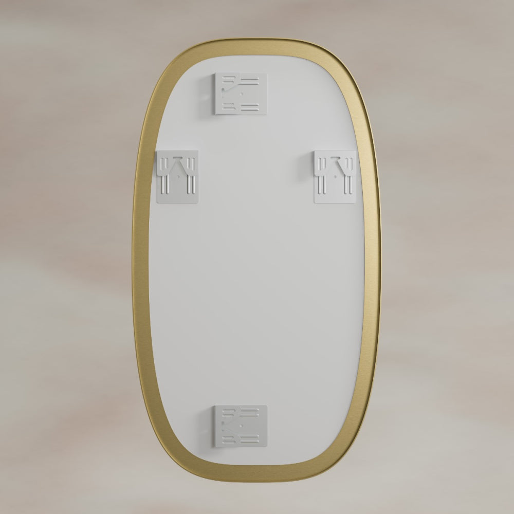 Oslo Barrel Mirror 45x80cm - Brushed Brass