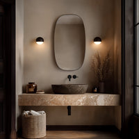Oslo Barrel Mirror 45x80cm - Black
