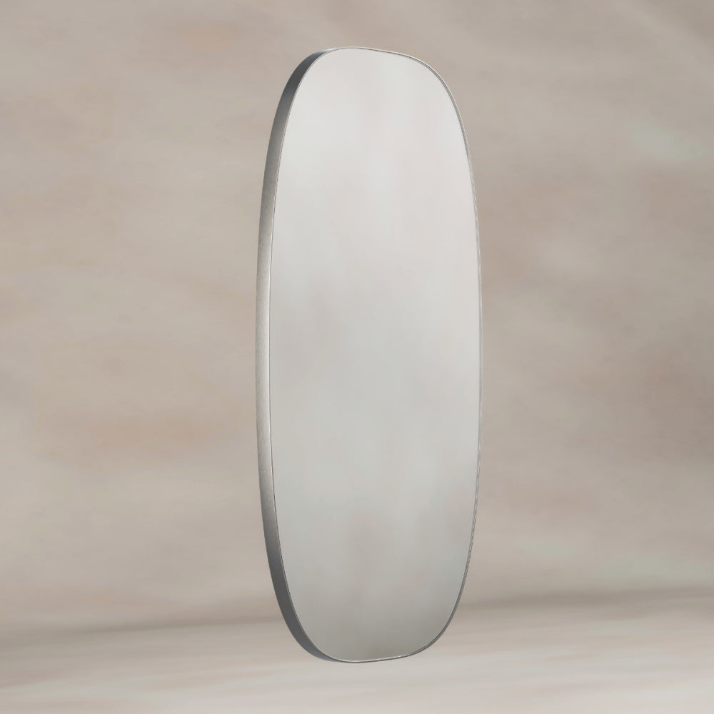 Oslo Barrel Mirror 45x80cm - Brushed Nickel