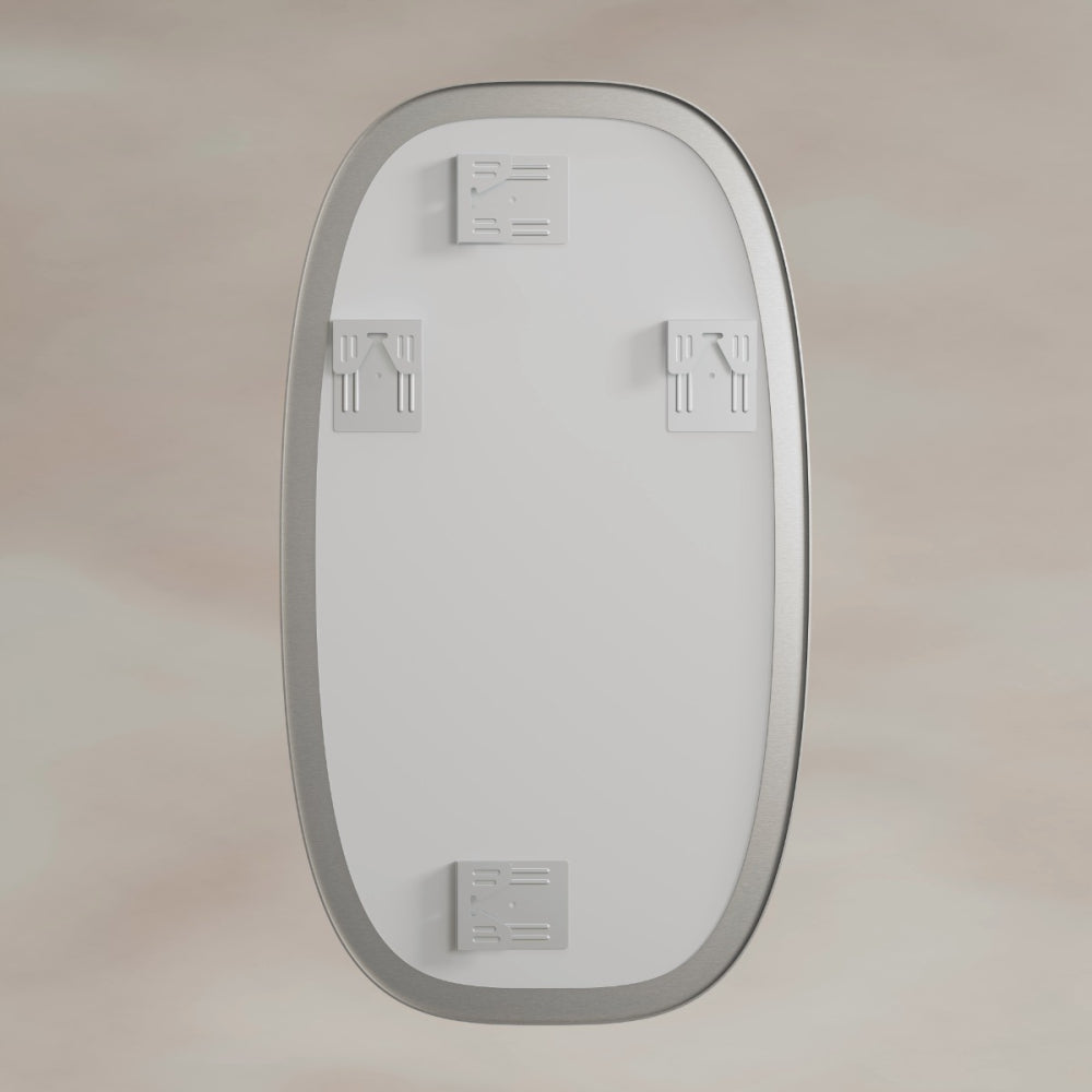 Oslo Barrel Mirror 45x80cm - Brushed Nickel