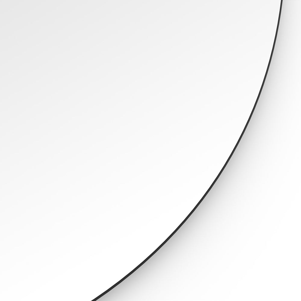 Oslo Round Mirror 60cm Black