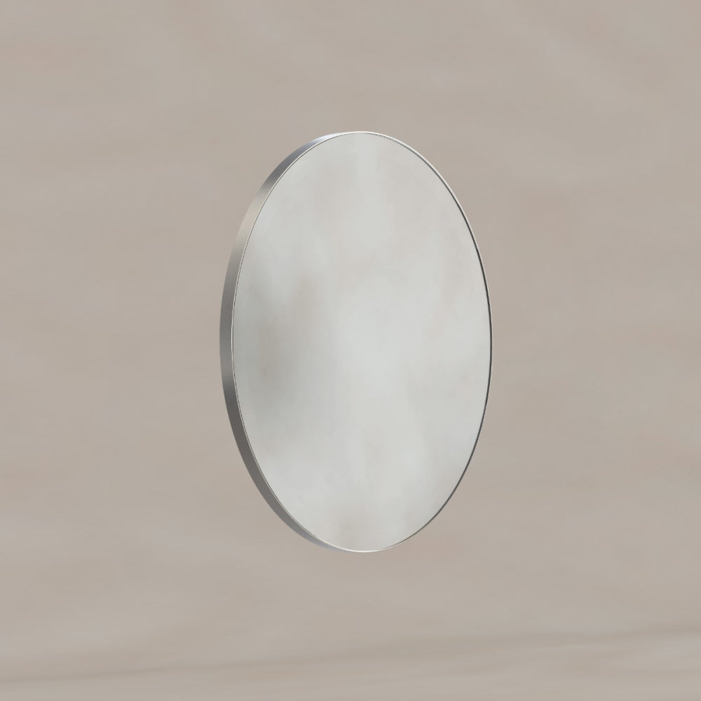 Oslo Round Mirror 60cm Brushed Nickel