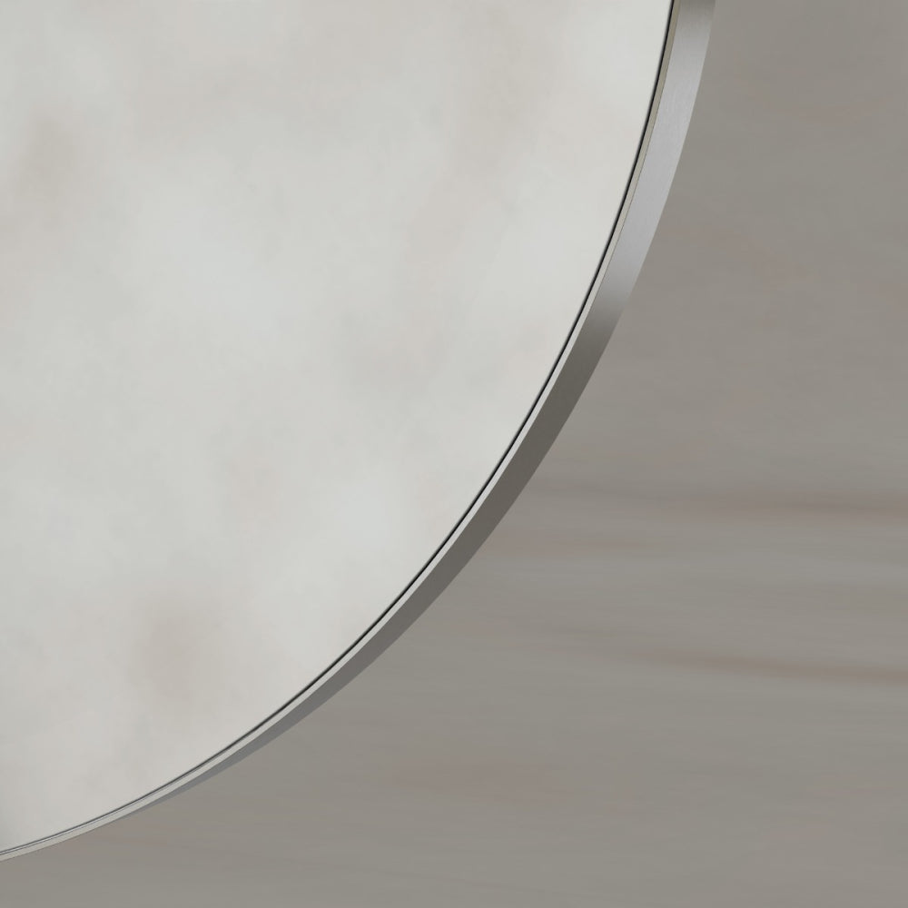 Oslo Round Mirror 60cm Brushed Nickel