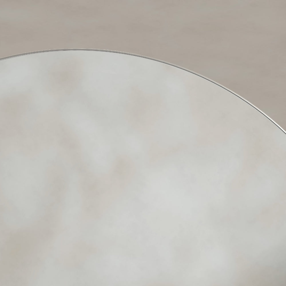 Oslo Round Mirror 80cm Brushed Nickel
