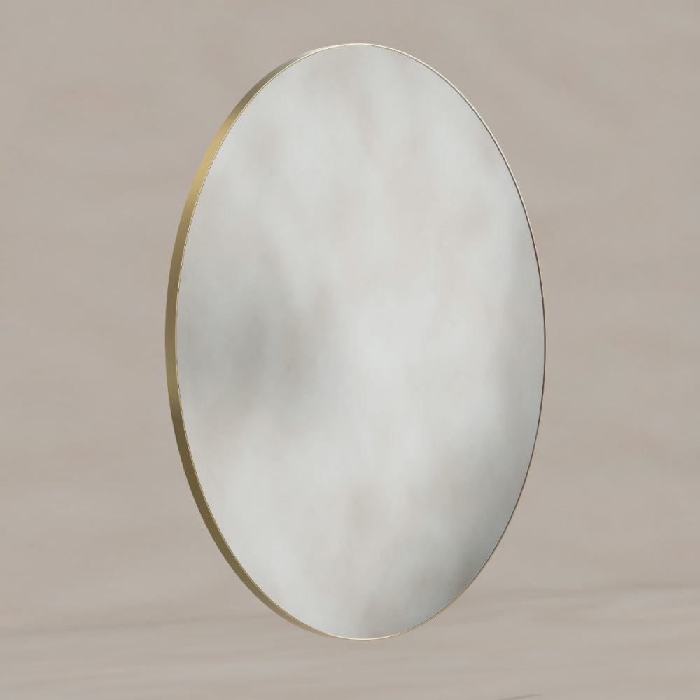Oslo Round Mirror 100cm Brushed Brass