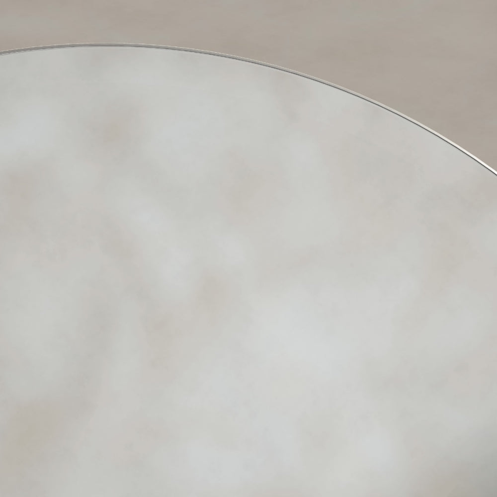 Oslo Round Mirror 100cm Brushed Nickel