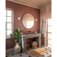 Oslo Round Mirror 100cm Brushed Nickel