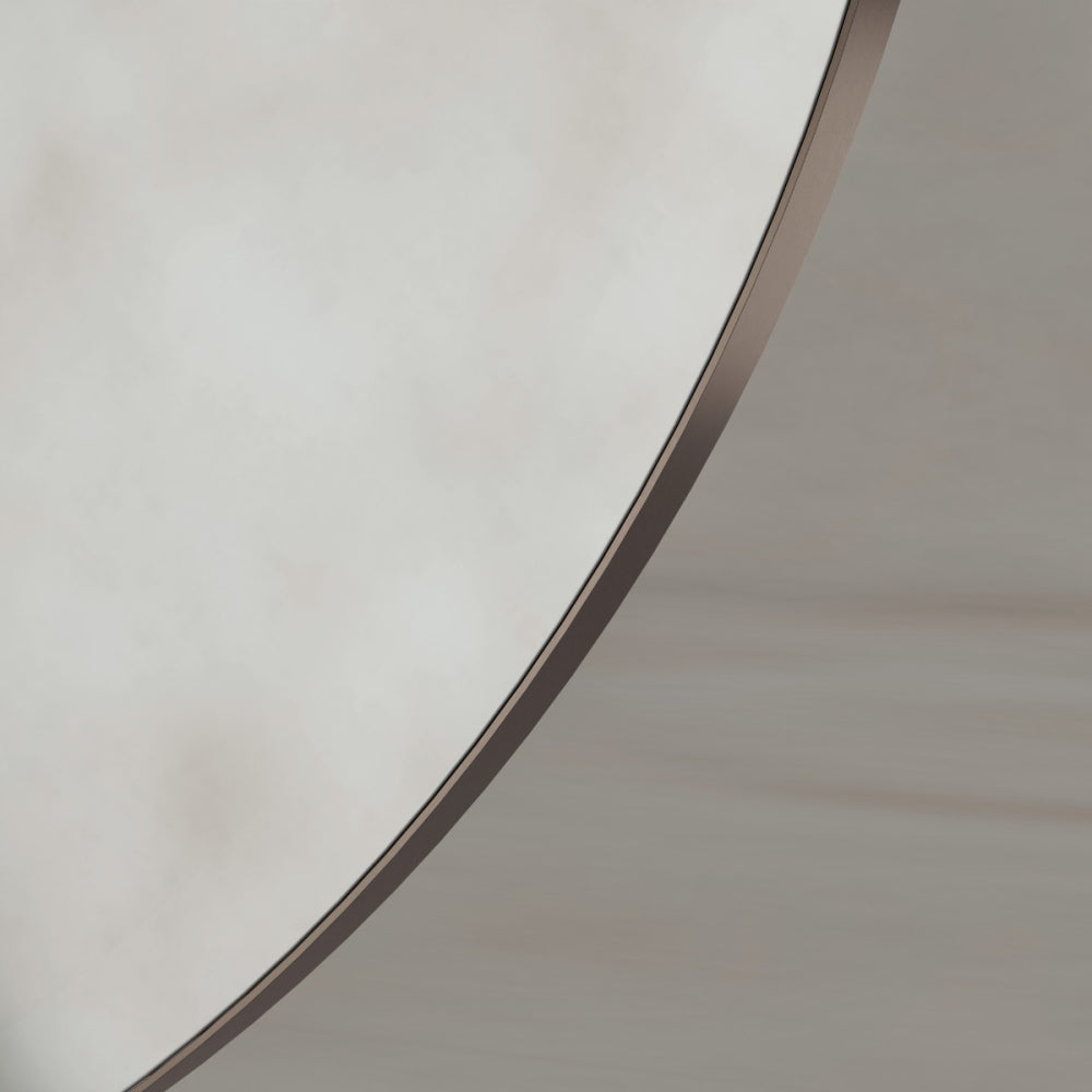 Oslo Round Mirror 100cm Brushed Bronze