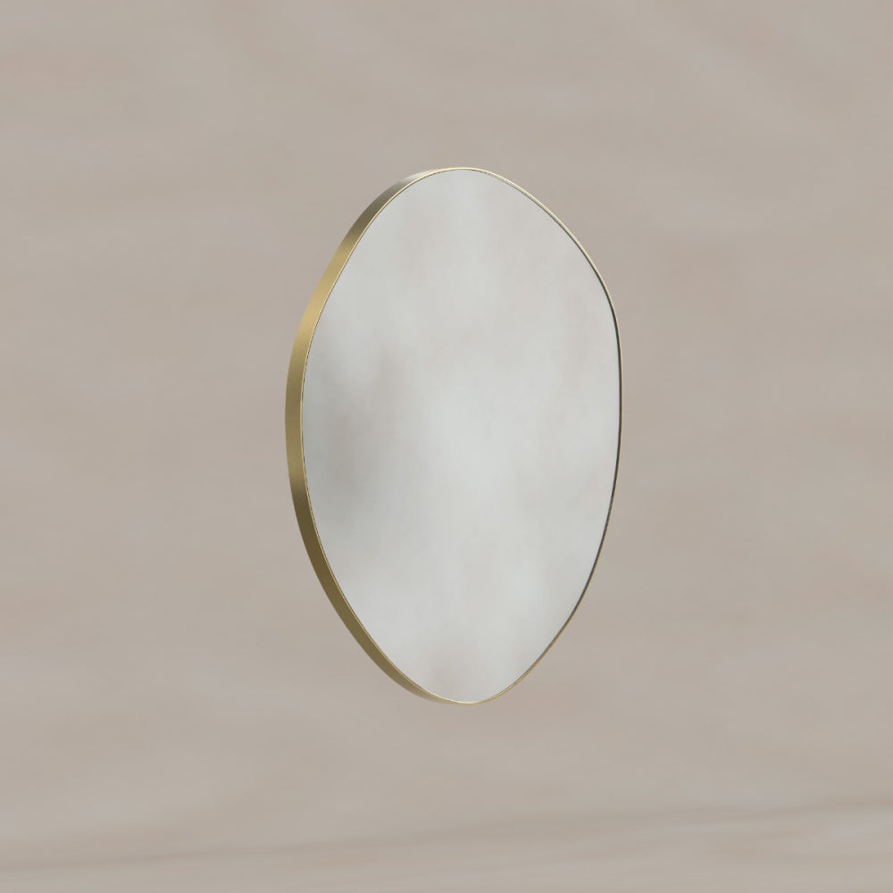 Oslo Organic Mirror 60cm Brushed Brass
