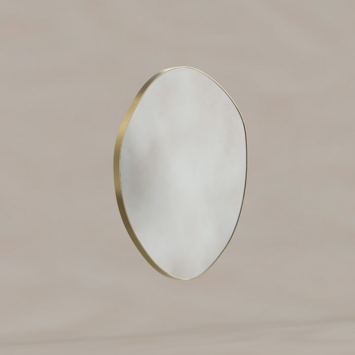 Oslo Organic Mirror 60cm Brushed Brass
