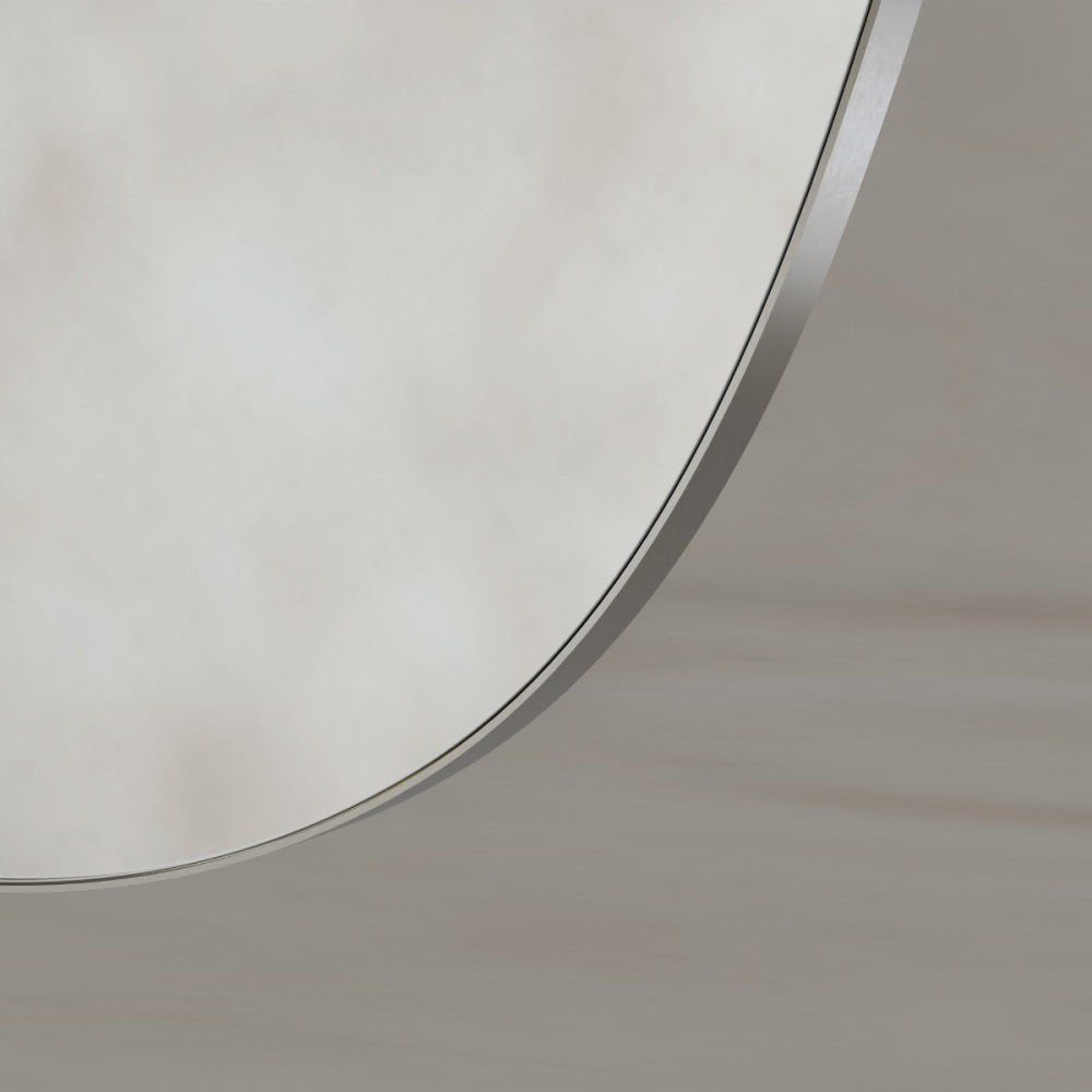 Oslo Organic Mirror 60cm Brushed Nickel