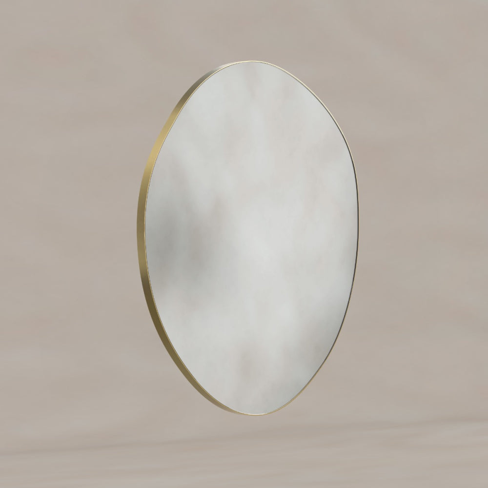 Oslo Organic Mirror 80cm Brushed Brass