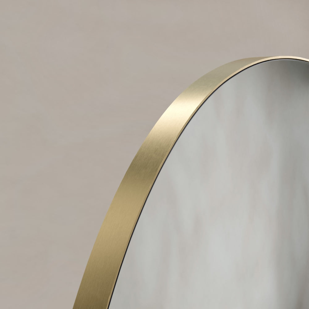 Oslo Organic Mirror 80cm Brushed Brass