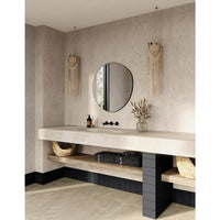 Oslo Organic Mirror 80cm Black