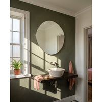 Oslo Organic Mirror 80cm Brushed Nickel