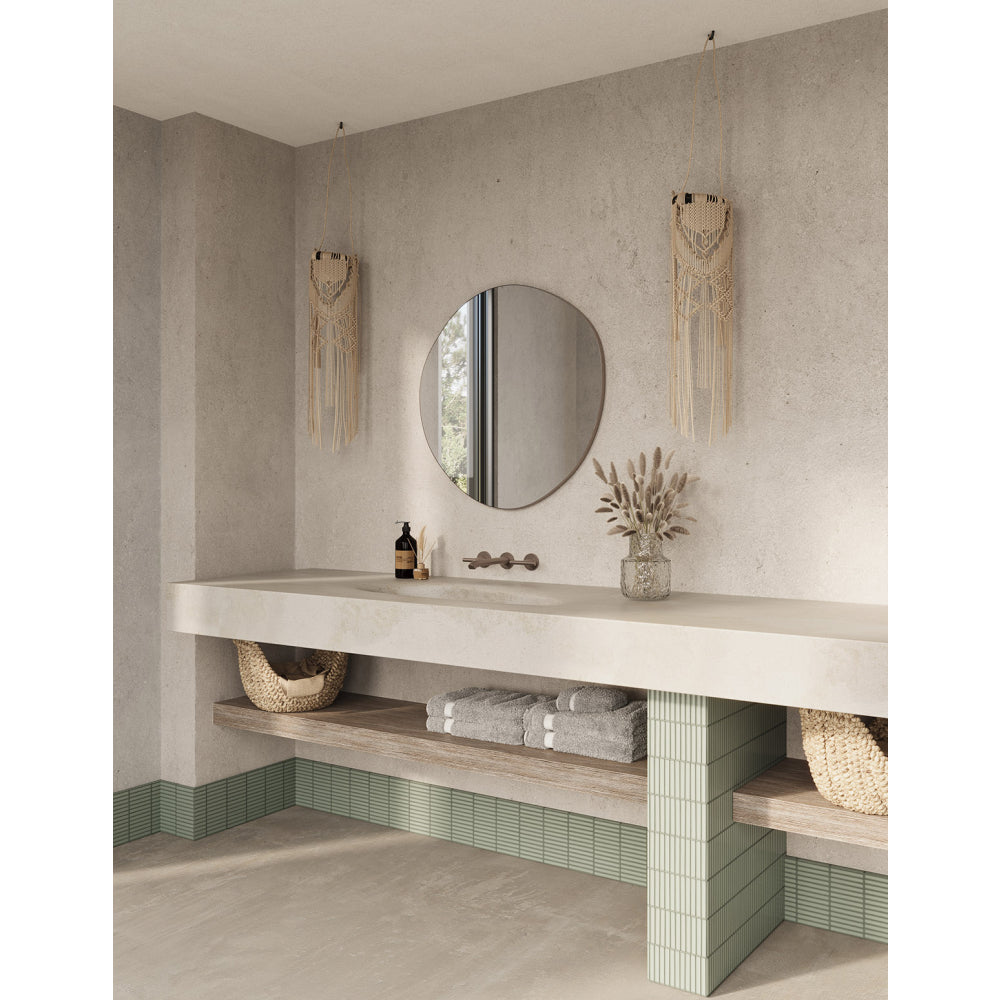 Oslo Organic Mirror 80cm Brushed Bronze