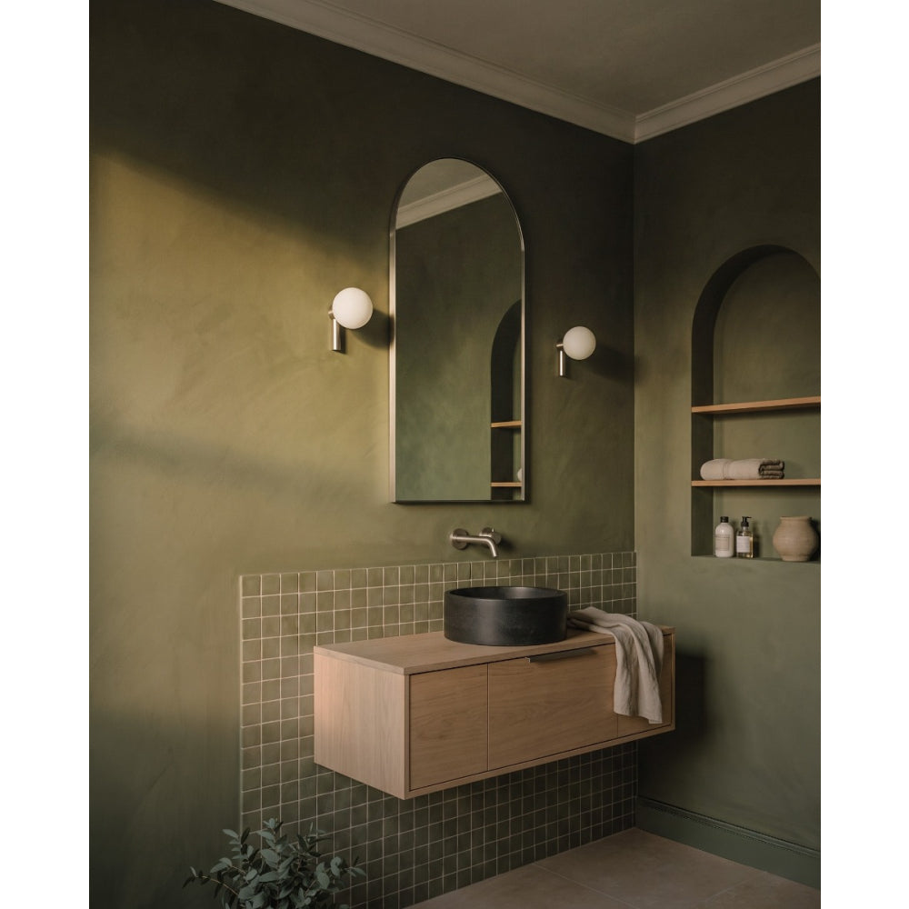 Oslo Arch Mirror 50x100cm Brushed Nickel