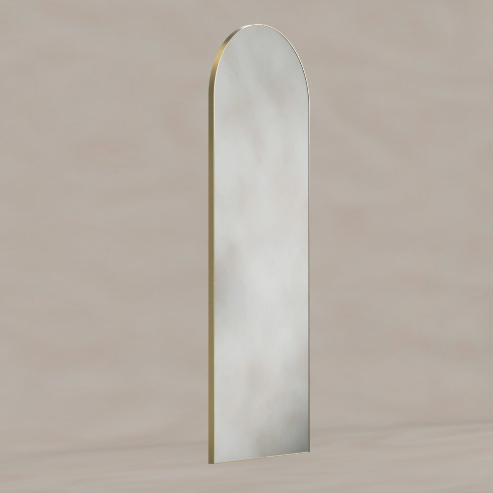 Oslo Arch Mirror 50x140cm Brushed Brass