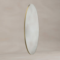 Oslo Oval Mirror 45x100cm - Brushed Brass