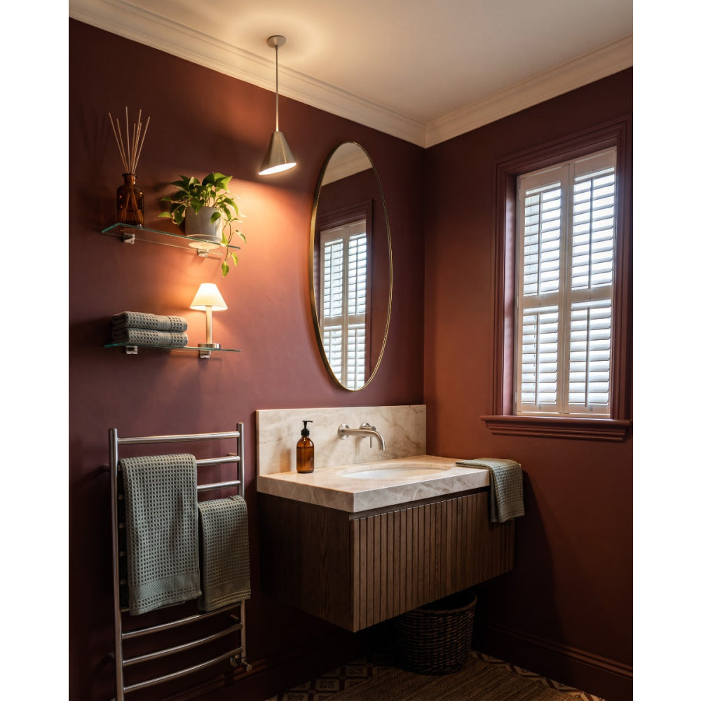 Oslo Oval Mirror 45x100cm - Brushed Brass