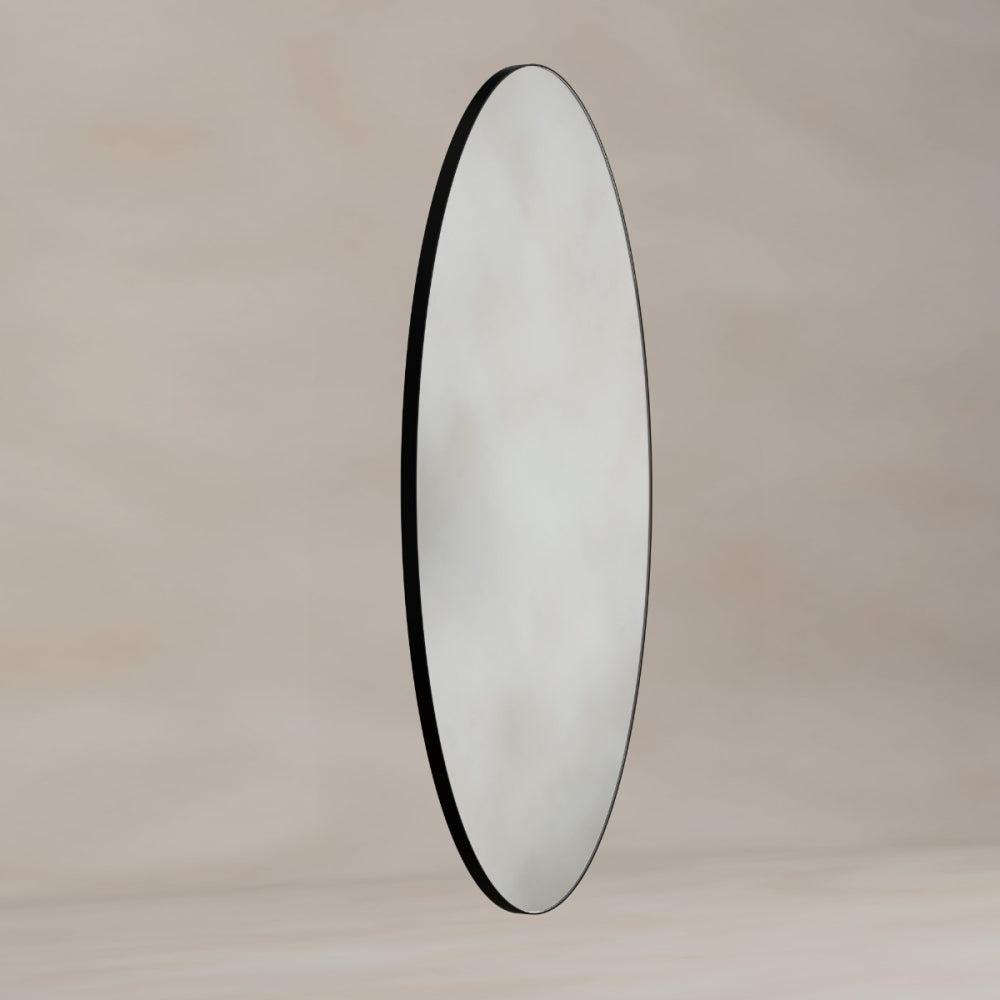 Oslo Oval Mirror 45x100cm - Black
