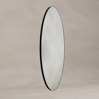 Oslo Oval Mirror 45x100cm - Black